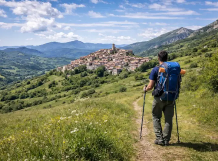 Sentiero verso il borgo molisano