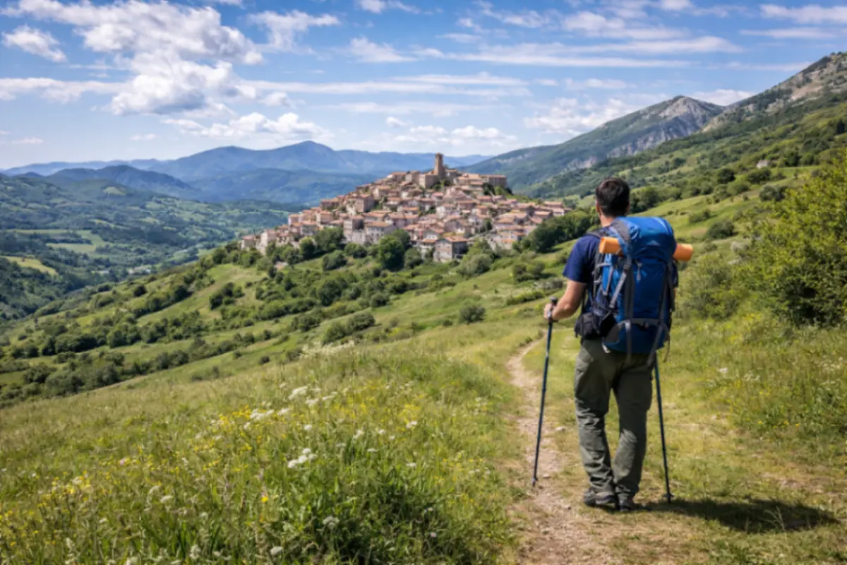 Sentiero verso il borgo molisano