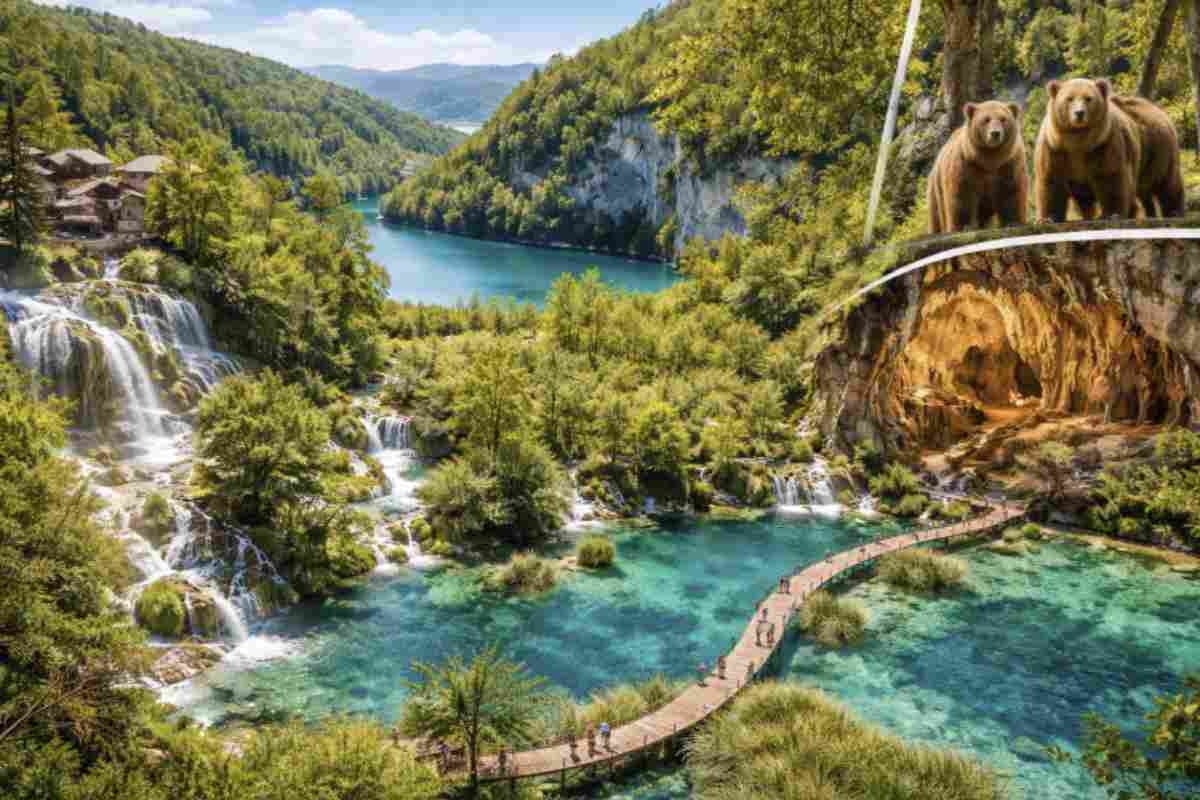 Questi paesaggi incontaminati non sono solo il Parco Nazionale dei Laghi di Plitvice: intorno si estende una Croazia dell’entroterra